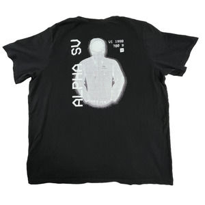 Arcteryx Alpha SV T-Shirt Short Sleeve Black Graphic 100% Cotton Mens Size XXL